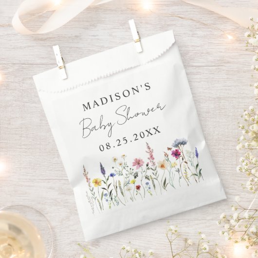Elegant Wildflower Meadow Baby shower Bedankzakje (Geknipt)