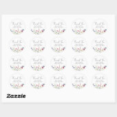 Elegant Wildflower Meadow Baby shower dank u Ronde Sticker (Vel)