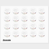 Elegant Wildflower Meadow Baby shower Ronde Sticker (Vel)