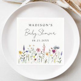 Elegant Wildflower Meadow Baby shower Servet