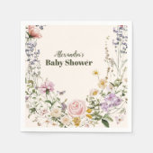 Elegant Wildflower Meadow Baby shower Servet (Voorkant)