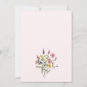 Elegant Wildflower Meadow Blush Pink Wedding Kaart (Achterkant)