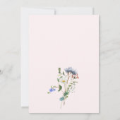 Elegant Wildflower Meadow Blush Pink Wedding Kaart (Achterkant)