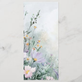 Elegant Wildflower Meadow Blush Pink Wedding Menu (Achterkant)