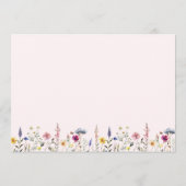 Elegant Wildflower Meadow Blush Roze Vrijgezellenf Advieskaart (Achterkant)