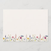 Elegant Wildflower Meadow Cream Baby shower Advieskaart (Achterkant)