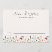 Elegant Wildflower Meadow Cream Baby shower Advieskaart (Voorkant)