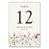 Elegant Wildflower Meadow Cream Wedding Kaart (Voorkant)