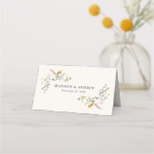 Elegant Wildflower Meadow Cream Wedding Plaatskaartje (Achterkant)