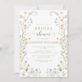 Elegant Wildflower Meadow Flower Vrijgezellenfeest Kaart (Voorkant)