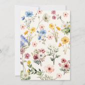 Elegant Wildflower Meadow Garden Afstuderen Aankondiging (Achterkant)