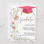 Elegant Wildflower Meadow Garden Afstuderen Aankondiging (Voorkant)