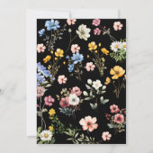 Elegant Wildflower Meadow Garden Twin Afstuderen Kaart (Achterkant)