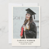 Elegant Wildflower Meadow Garden Twin Afstuderen Kaart (Achterkant)