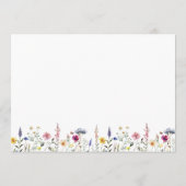 Elegant Wildflower Meadow Vrijgezellenfeest Advieskaart (Achterkant)