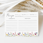Elegant Wildflower Meadow Vrijgezellenfeest Recept Informatiekaartje