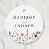 Elegant Wildflower Meadow Wedding Bedankjes Labels (Voorkant)