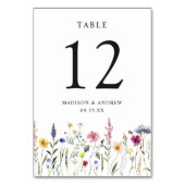 Elegant Wildflower Meadow Wedding Kaart (Voorkant)