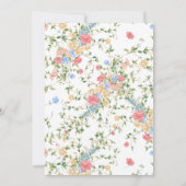 Elegant Wildflower Meadow Wedding Kaart (Achterkant)