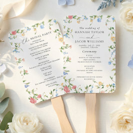 Elegant Wildflower Meadow Wedding Program Handwaaier