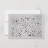 Elegant Wildflower Meadow Wedding RSVP Card (Voorkant)