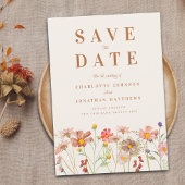 Elegant Wildflower Meadow Wedding Save The Date