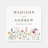 Elegant Wildflower Meadow Wedding Servet (Voorkant)