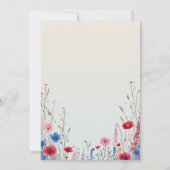 Elegant Wildflower Meisje 1e Verjaardag Kaart (Achterkant)