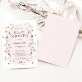 Elegant Wildflower Meisje Baby shower Kaart