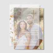 Elegant Wildflower Meisje Doop Doop Vellum Uitnodigingen (Offset (Koppel))