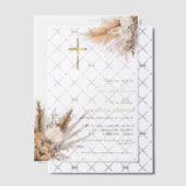 Elegant Wildflower Meisje Doop Vellum Uitnodigingen (Offset (Uitnodiging))