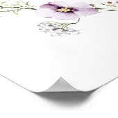 Elegant Wildflower Meisje Dop Zitkaart Poster (Hoek)