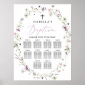 Elegant Wildflower Meisje Dop Zitkaart Poster (Voorkant)