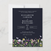 Elegant Wildflower Modern Summer Wedding Party Kaart (Voorkant)