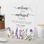 Elegant Wildflower onplugged bruiloft ceremonie Reclamebord Met Voetstuk (Insitu)