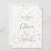 Elegant Wildflower Overlay Vrijgezellenfeest Kaart (Voorkant)