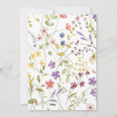 Elegant Wildflower Overlay Vrijgezellenfeest Kaart (Achterkant)