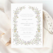 Elegant Wildflower Pastel Flowers Weddenschap Kaart
