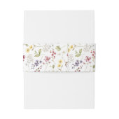 Elegant Wildflower Patroon Bruiloft Uitnodigingen Wikkel (Achterkant Voorbeeld)