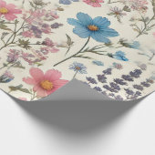 Elegant Wildflower Patroon Inpakpapier (Hoek)