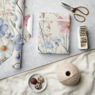 Elegant Wildflower Patroon Inpakpapier