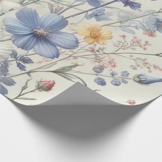 Elegant Wildflower Patroon Inpakpapier (Hoek)