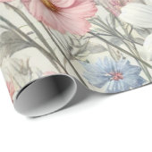 Elegant Wildflower Patroon Inpakpapier (Rol Hoek)