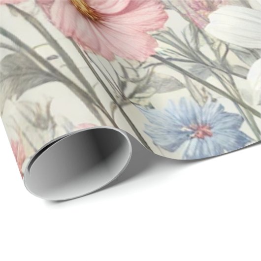 Elegant Wildflower Patroon Inpakpapier (Rol Hoek)