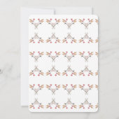 Elegant Wildflower Pattern Background Menu Kaart (Achterkant)