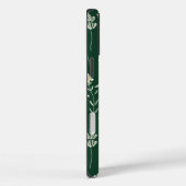 Elegant Wildflower Pattern on Dark Green  Case-Mate iPhone Case (Achterkant / Rechts)