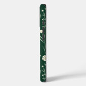 Elegant Wildflower Pattern on Dark Green  Case-Mate iPhone Case (Achterkant / Links)