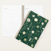 Elegant Wildflower Pattern on Dark Green  Planner (Display)