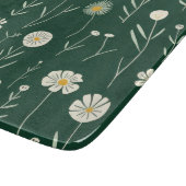 Elegant Wildflower Pattern on Dark Green  Snijplank (Hoek)