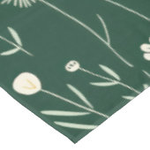 Elegant Wildflower Pattern on Dark Green  Tafelkleed (Gekanteld)